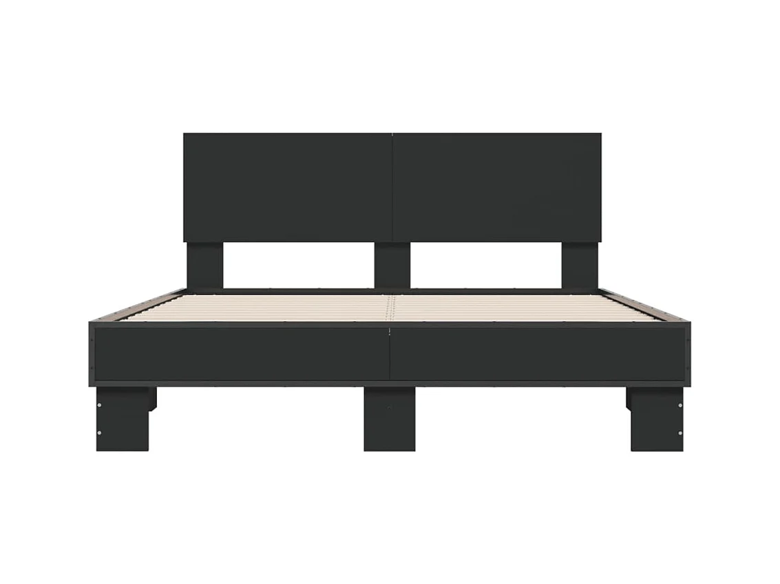 Lit double | Lit adulte | Cadre de lit noir 140x190 cm