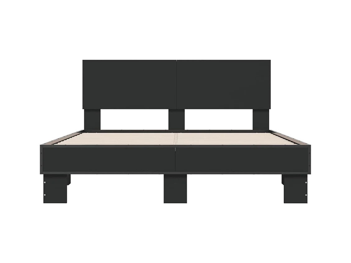 Lit double | Lit adulte | Cadre de lit noir 140x190 cm