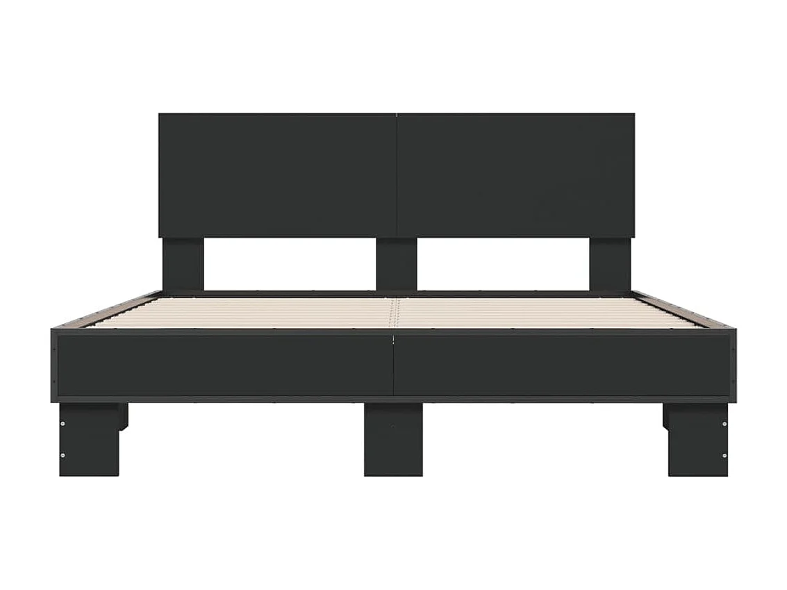 Lit double | Lit adulte | Cadre de lit noir 140x190 cm