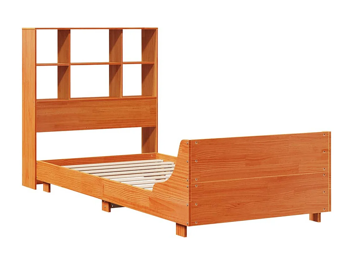 Letto per adulti | Letto singolo | Giroletto senza Materasso Marrone Cera 100x200 cm Legno di Pino