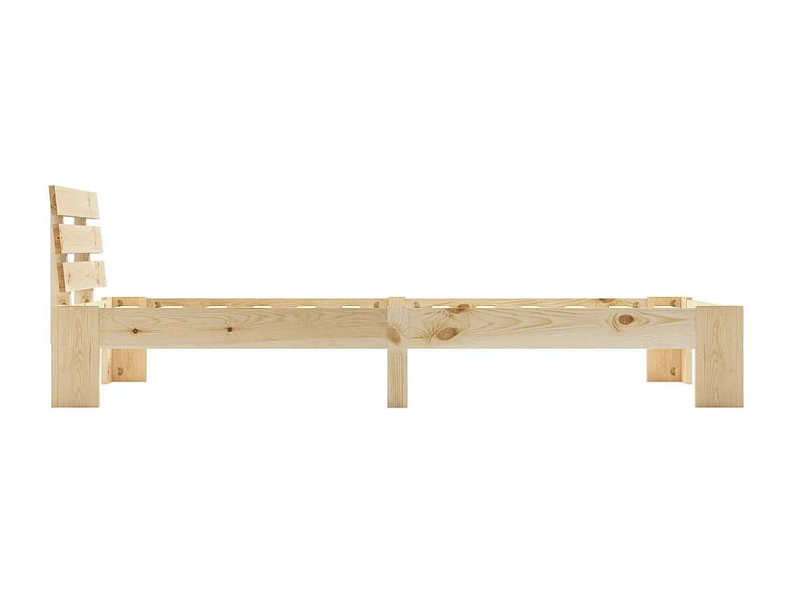 Lit simple | Lit adulte, enfant | Cadre de lit bois de pin massif 90x200 cm