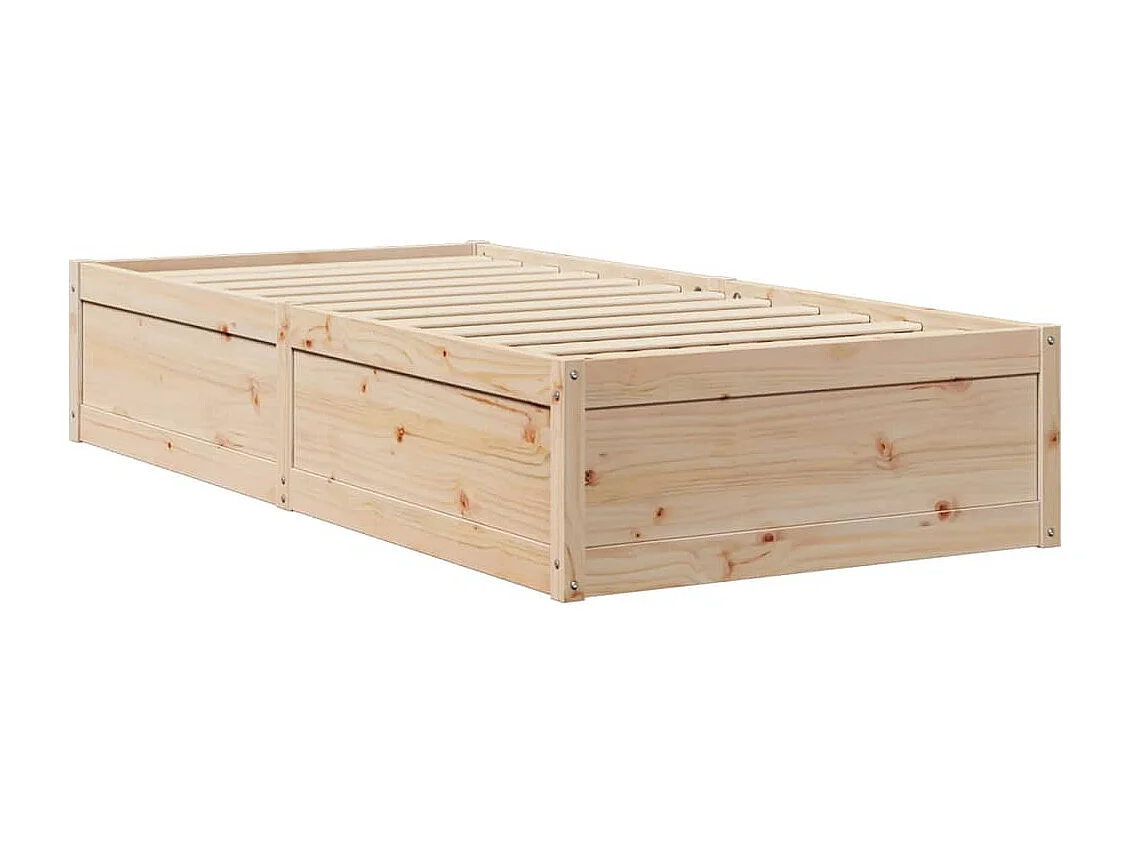 Lit simple | Lit adulte, enfant | Cadre de lit 75x190 cm bois de pin massif
