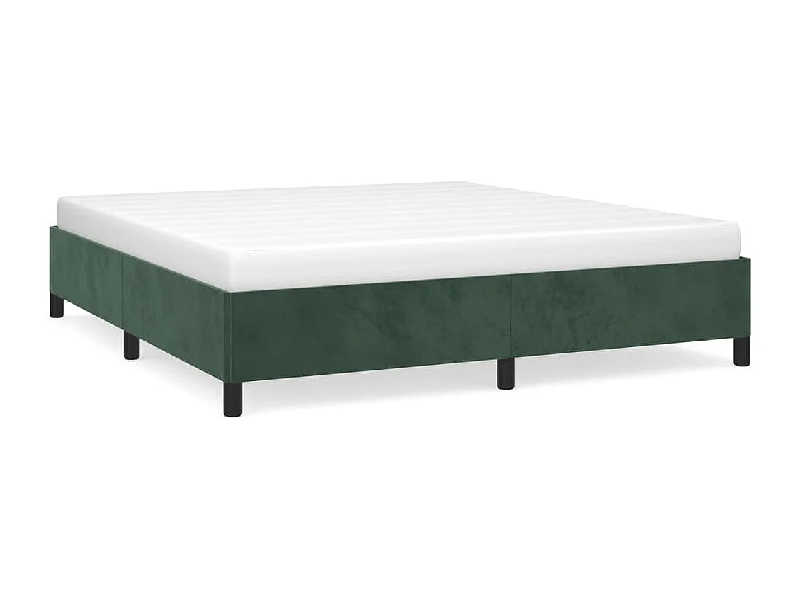 Lit double | Lit adulte | Cadre de lit vert foncé 180x200 cm velours
