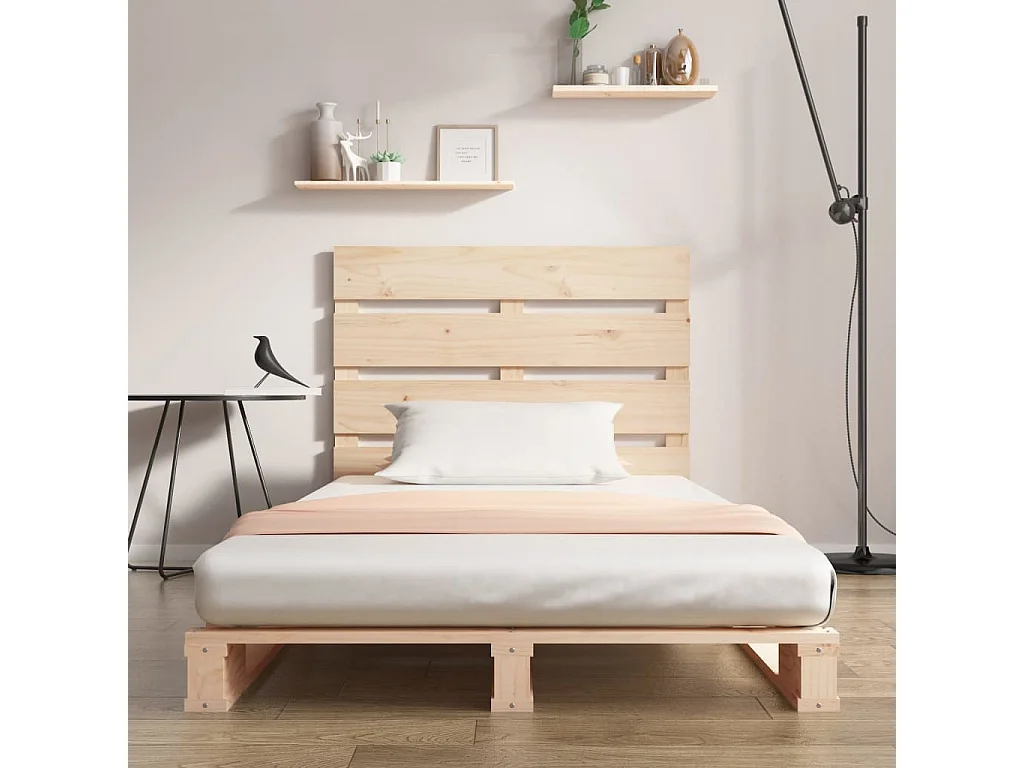 Lit simple | Lit adulte, enfant | Cadre de lit 90x190 cm Bois de pin massif Simple