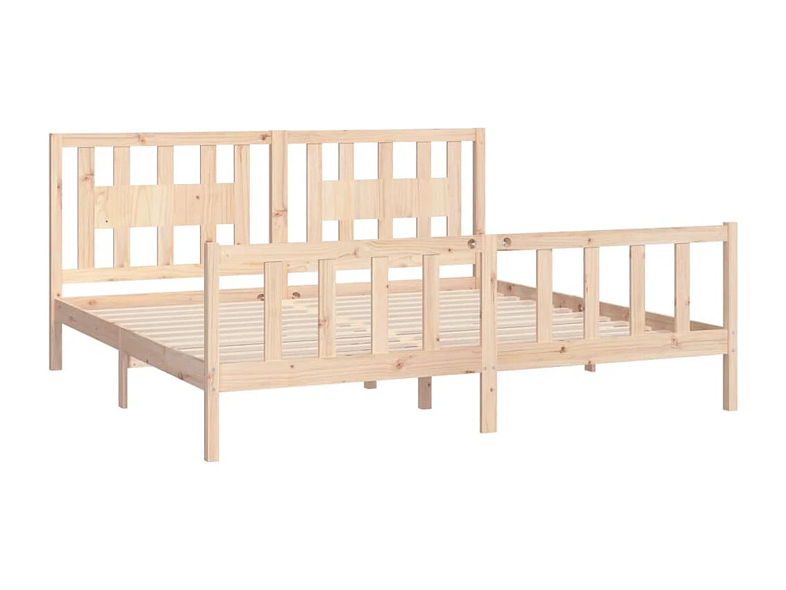 Lit double | Lit adulte | Cadre de lit bois massif de pin 200x200 cm