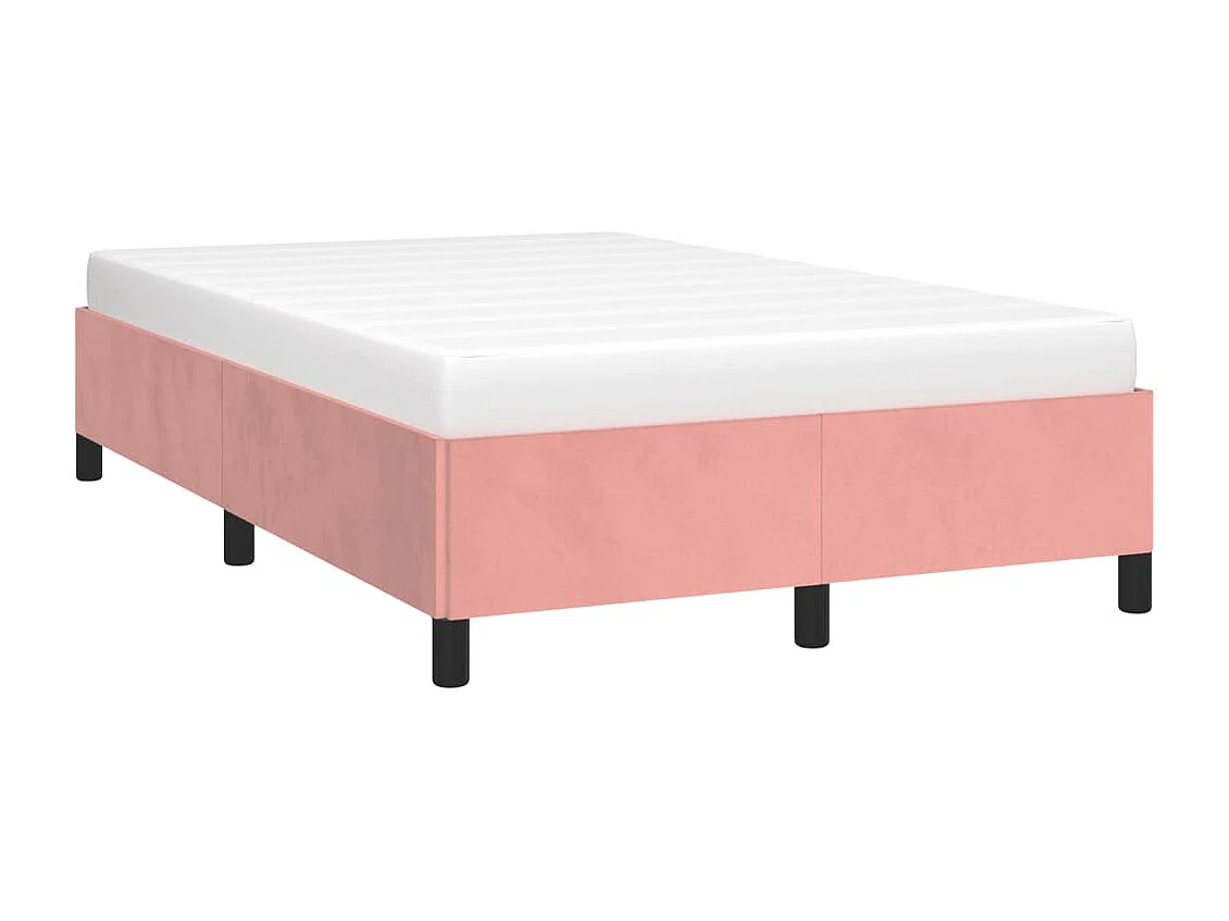 Lit simple | Lit adulte, enfant | Cadre de lit rose 120x190 cm velours