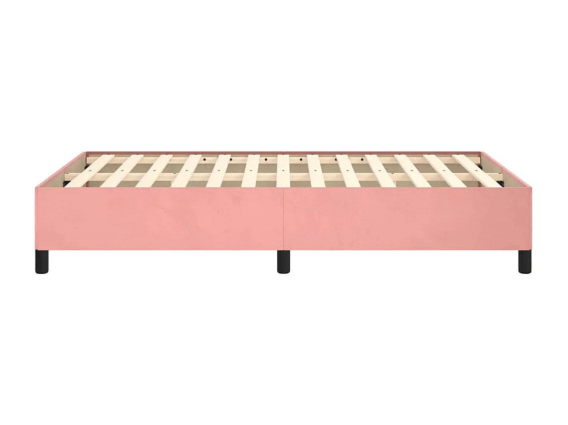 Lit simple | Lit adulte, enfant | Cadre de lit rose 120x190 cm velours