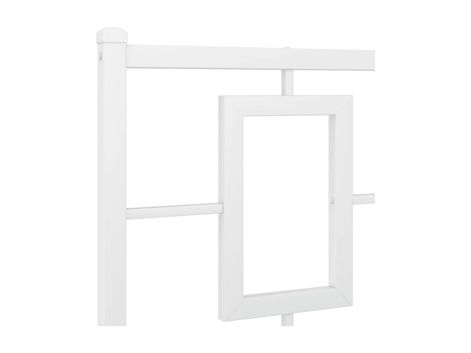 Lit double | Lit adulte | Cadre de lit métal et pied de lit blanc 150x200 cm