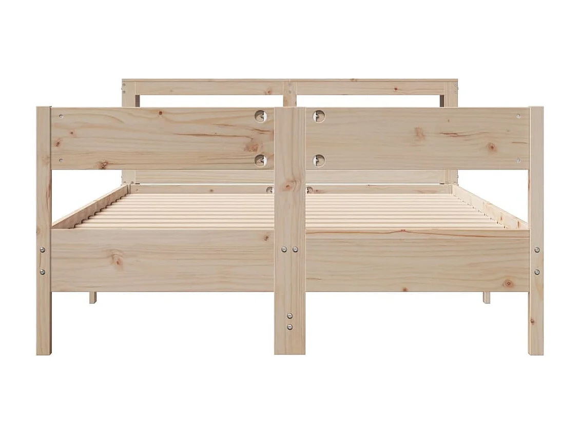 Lit simple | Lit adulte, enfant | Cadre de lit 120x190 cm bois de pin massif