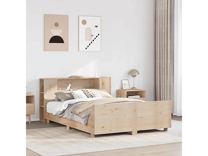 Lit double | Lit adulte | Cadre de lit 140x190 cm bois de pin massif