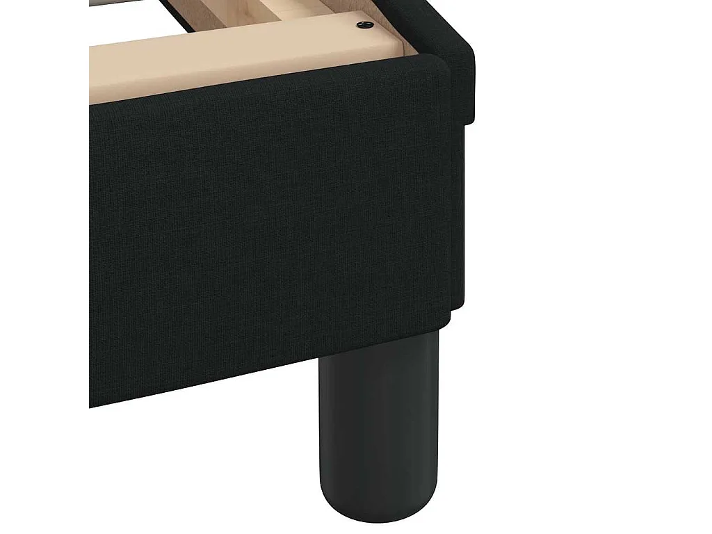 Letto per adulti | Letto singolo | Giroletto con LED senza Materasso Nero 80x200 cm Tessuto