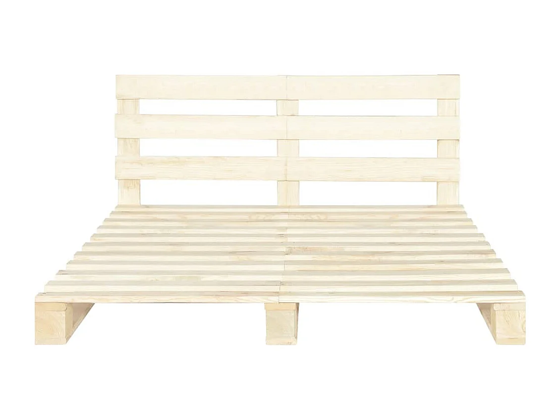 Lit double | Lit adulte | Cadre de lit de palette 140x200 cm bois massif pin