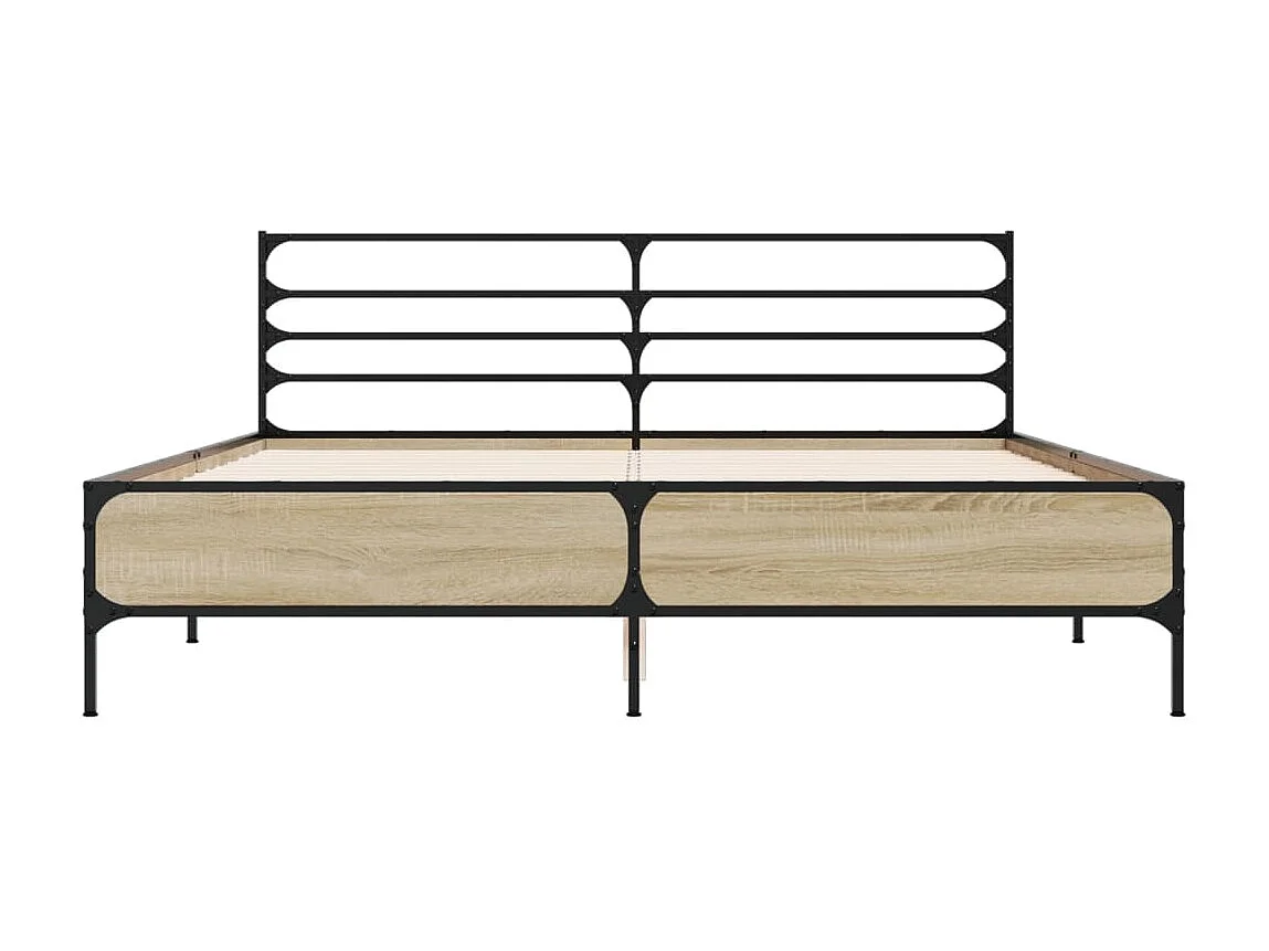 Lit double | Lit adulte | Cadre de lit chêne sonoma 150x200 cm
