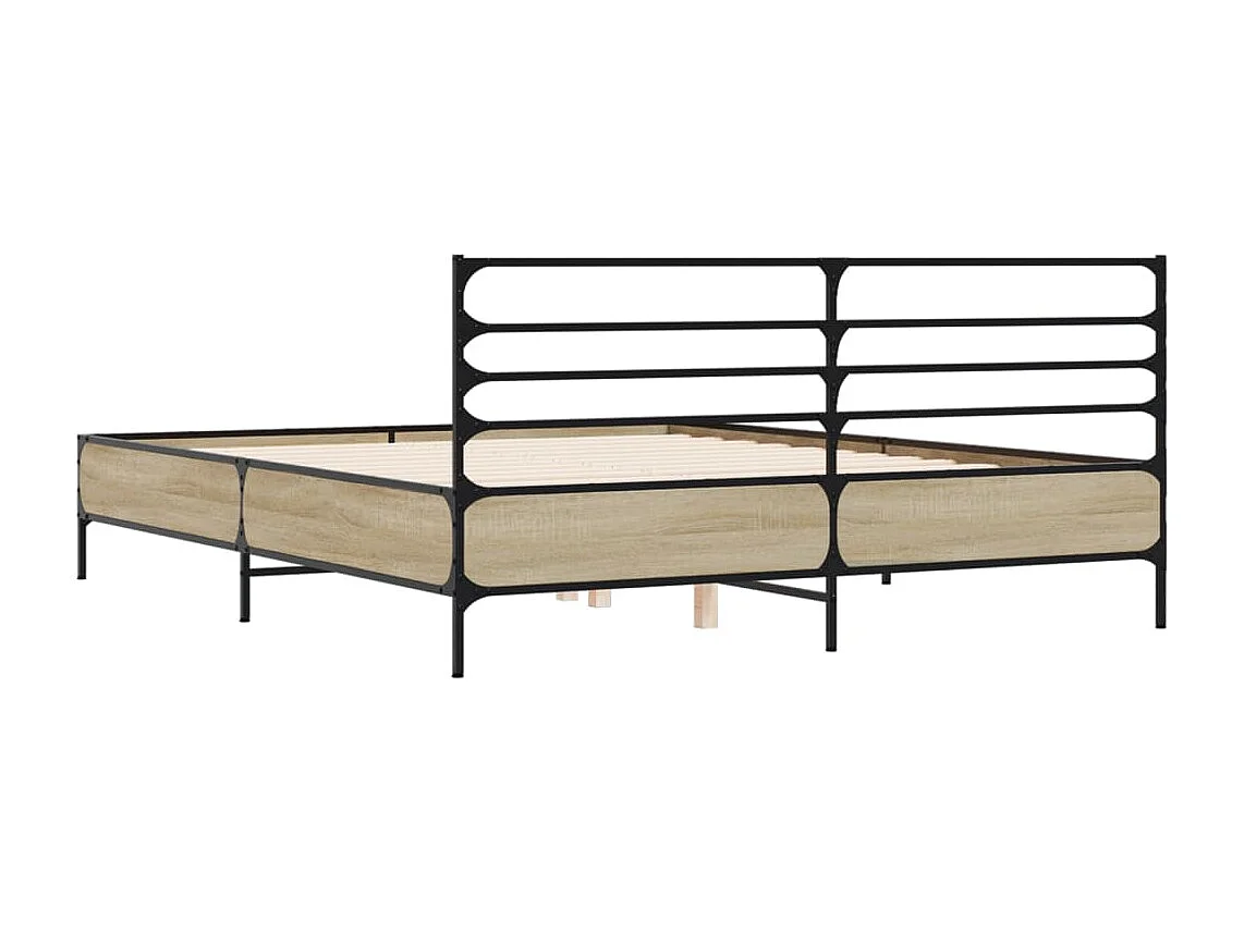 Lit double | Lit adulte | Cadre de lit chêne sonoma 150x200 cm