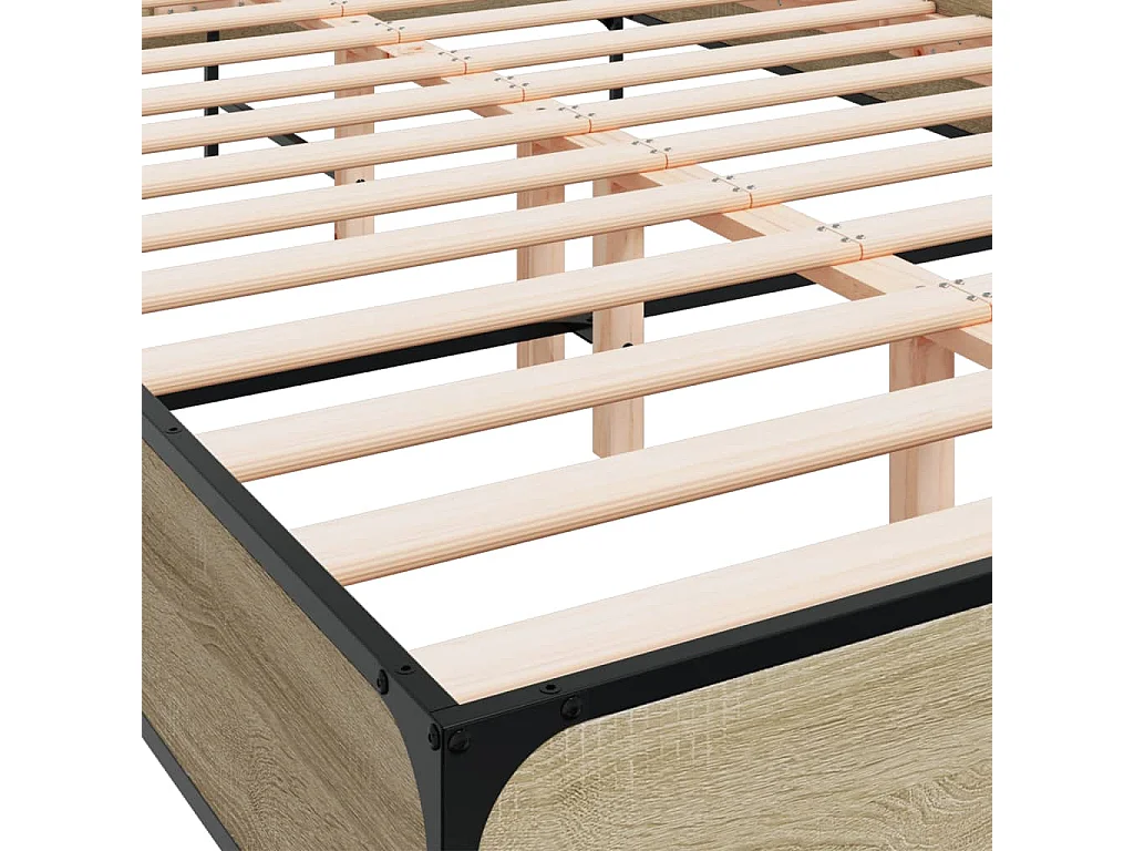 Lit double | Lit adulte | Cadre de lit chêne sonoma 150x200 cm