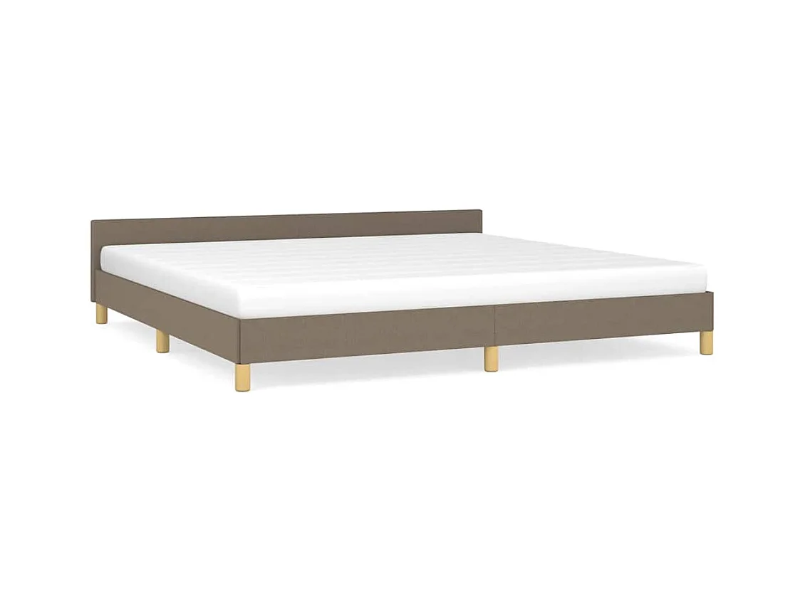 Lit double | Lit adulte | Cadre de lit taupe 200x200 cm tissu