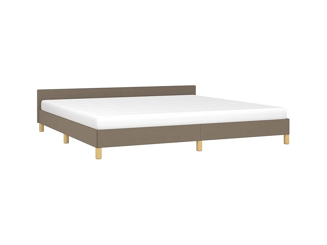 Lit double | Lit adulte | Cadre de lit taupe 200x200 cm tissu