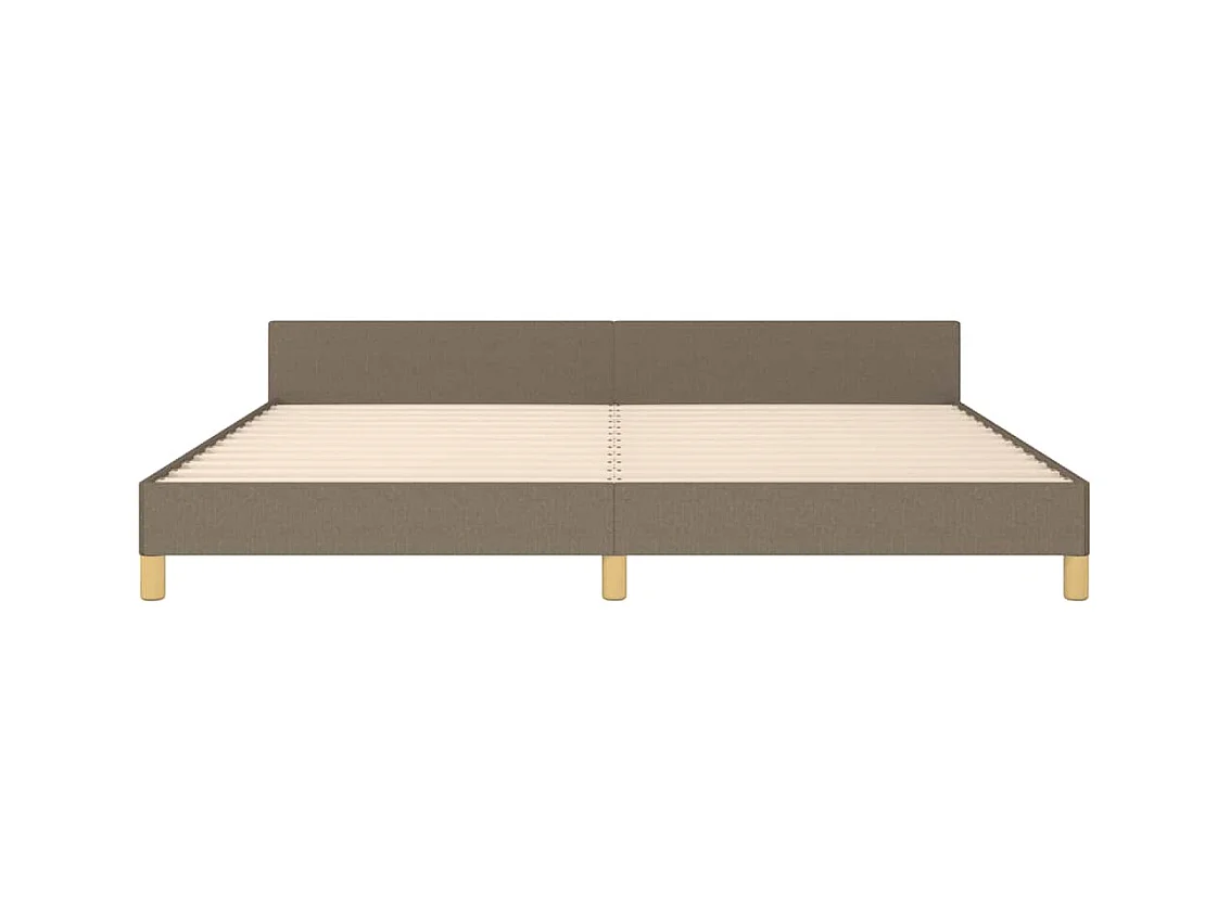 Lit double | Lit adulte | Cadre de lit taupe 200x200 cm tissu