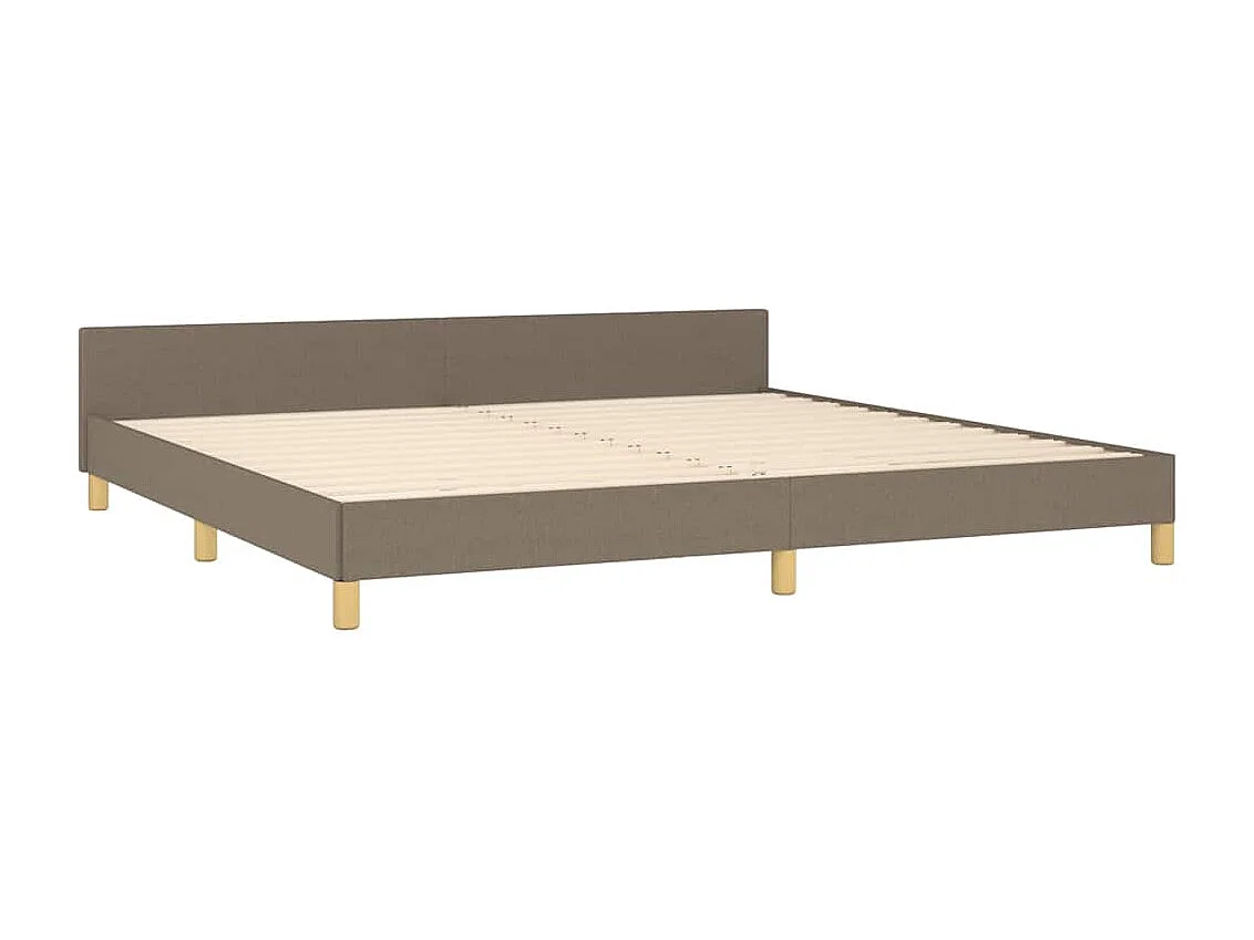 Lit double | Lit adulte | Cadre de lit taupe 200x200 cm tissu