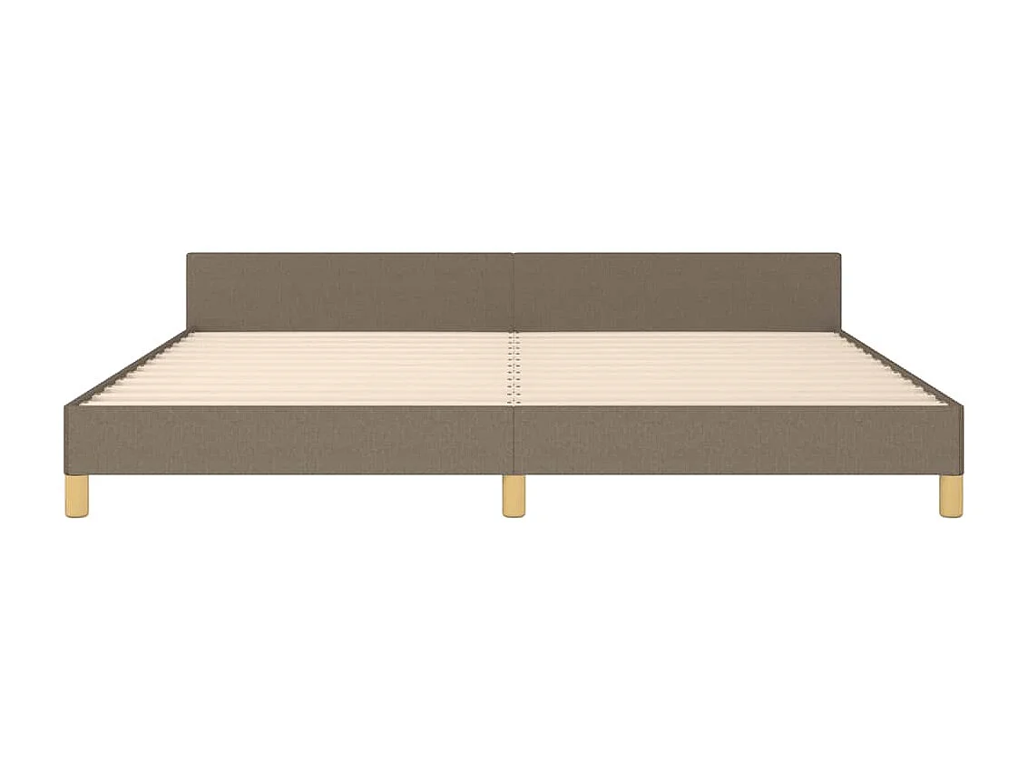 Lit double | Lit adulte | Cadre de lit taupe 200x200 cm tissu