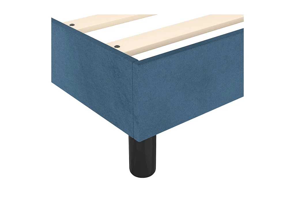 Lit double | Lit adulte | Cadre de lit bleu foncé 200x200 cm velours