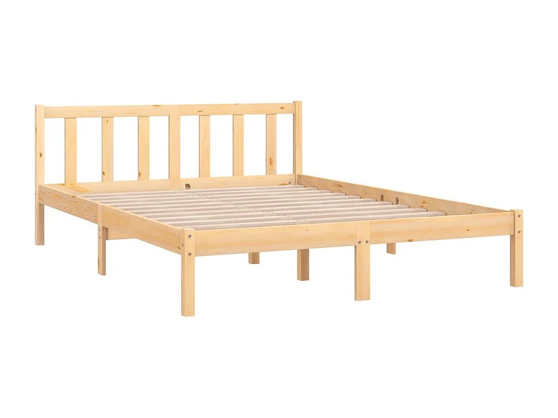 Lit double | Lit adulte | Cadre de lit bois massif 140x200 cm