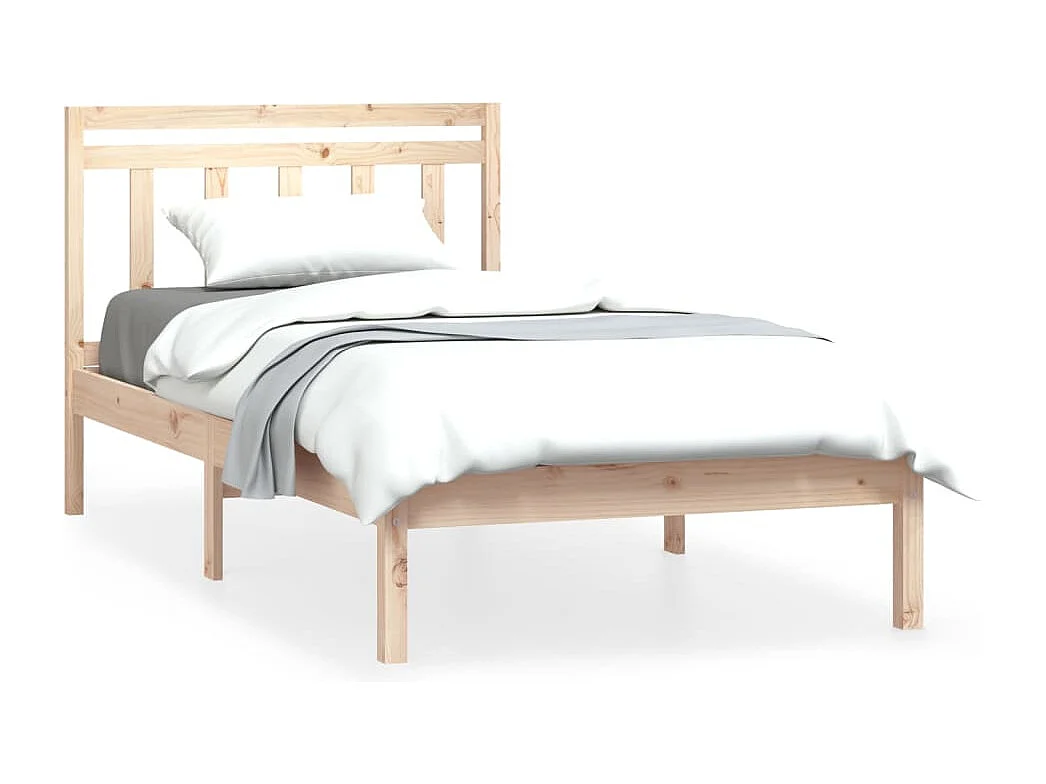 Lit simple | Lit adulte, enfant | Cadre de lit bois massif 100x200 cm