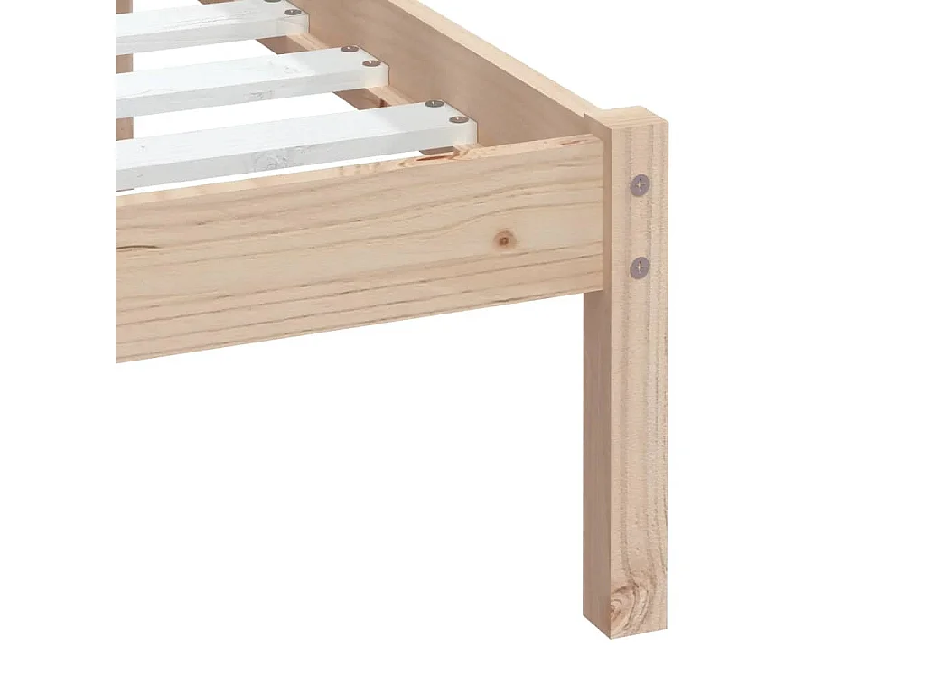 Lit simple | Lit adulte, enfant | Cadre de lit bois massif 100x200 cm