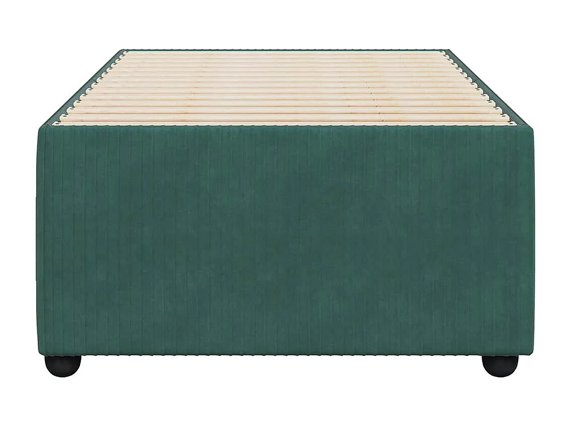 Lit simple | Lit adulte, enfant | Cadre de lit vert foncé 100x200 cm velours