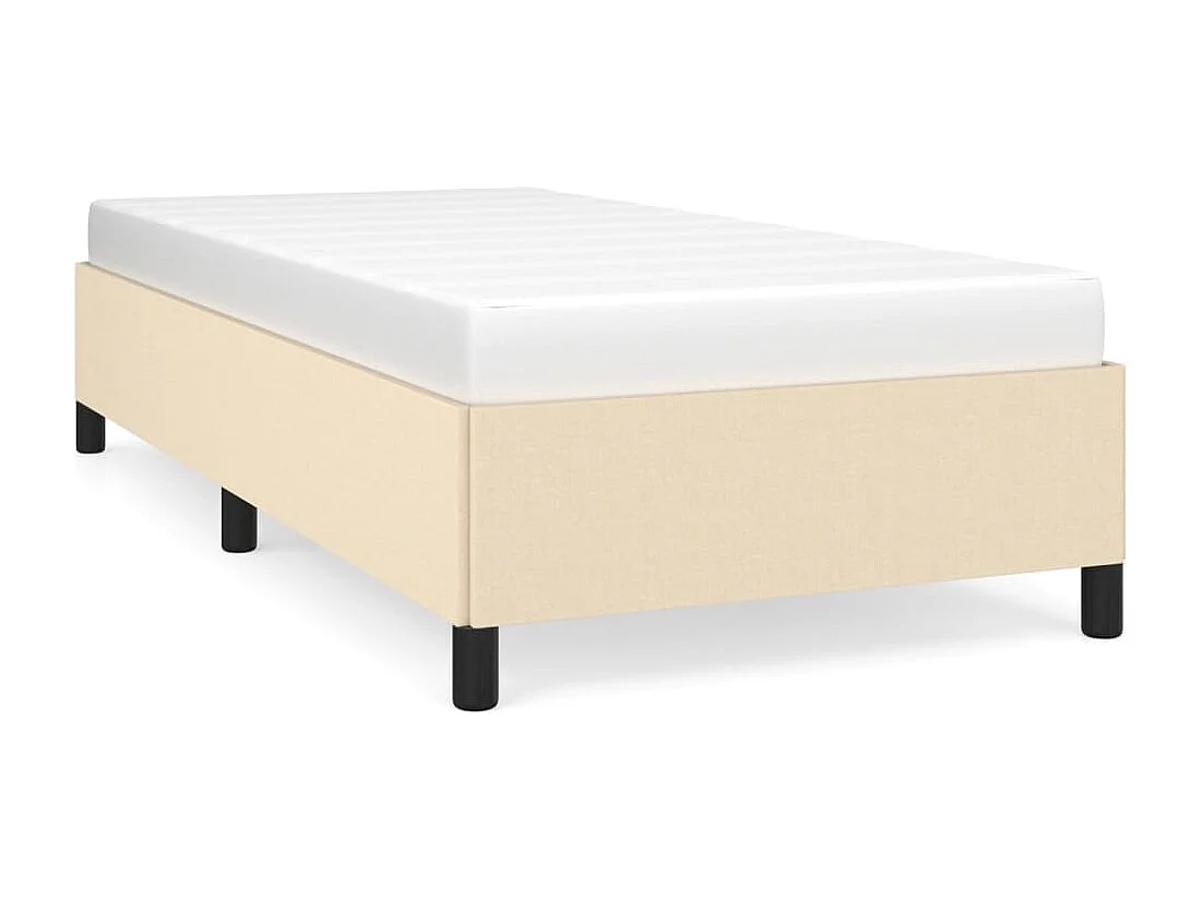 Lit simple | Lit adulte, enfant | Cadre de lit crème 90x200 cm tissu