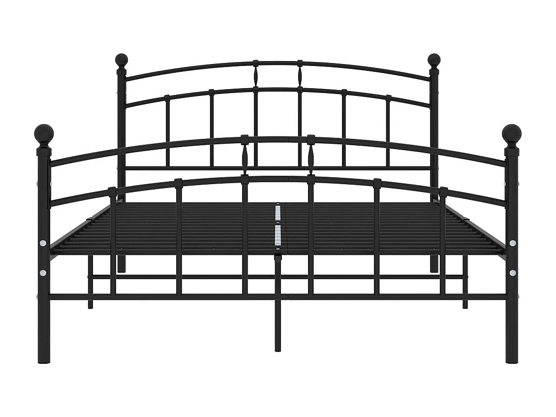 Lit double | Lit adulte | Cadre de lit noir métal 200x200 cm