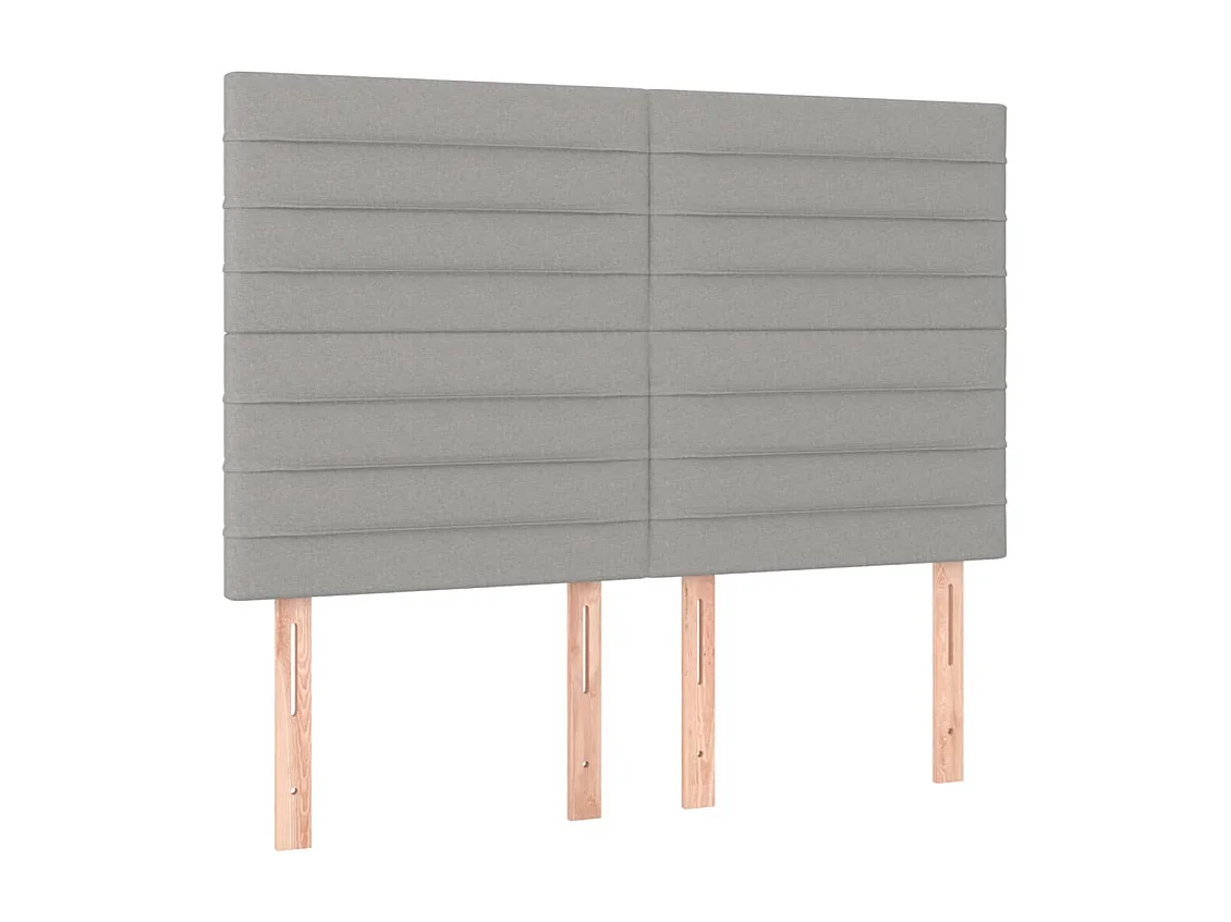 Lit double | Lit adulte | Cadre de lit gris clair 140x200 cm tissu