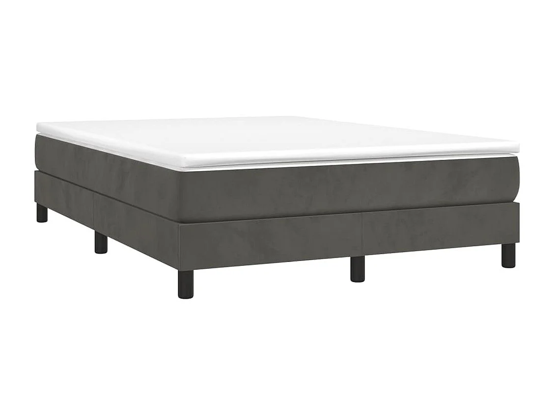 Lit double | Lit adulte | Cadre de lit gris foncé 140x200 cm velours
