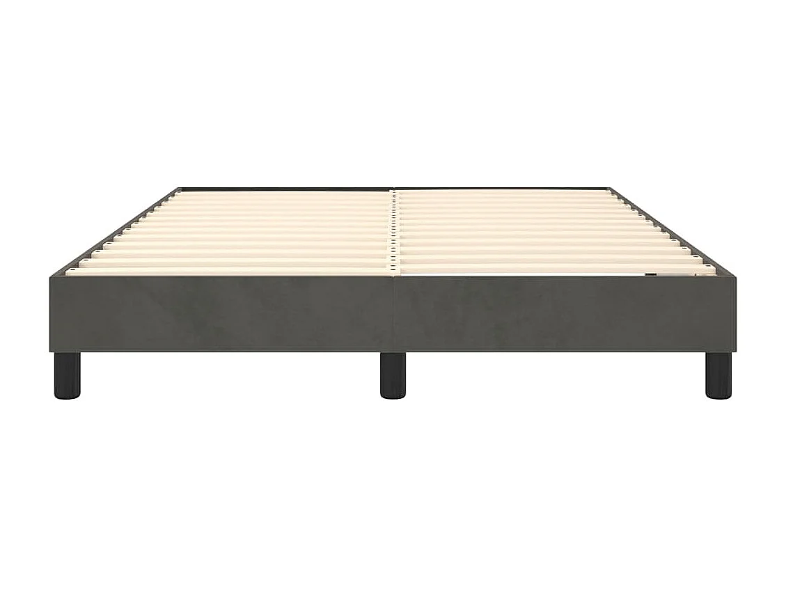 Lit double | Lit adulte | Cadre de lit gris foncé 140x200 cm velours