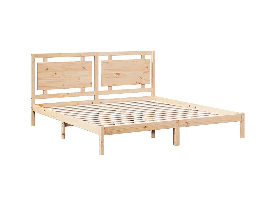 Letto per adulti | Letto matrimoniale | Giroletto Extra Lungo senza Materasso 200x220 cm Legno Massello