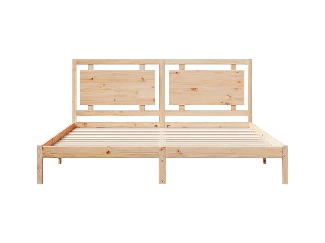Letto per adulti | Letto matrimoniale | Giroletto Extra Lungo senza Materasso 200x220 cm Legno Massello