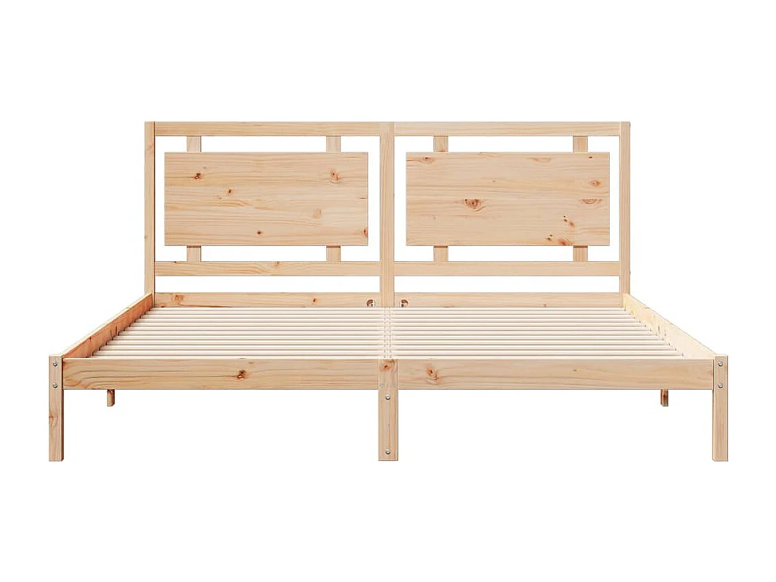 Lit double | Lit adulte | Cadre de lit extra long 200x220 cm bois massif