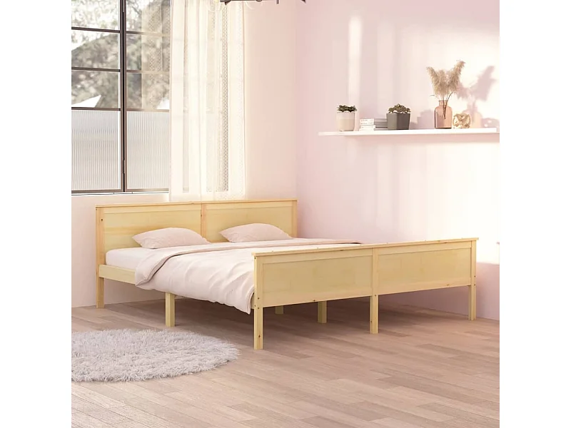 Lit double | Lit adulte | Cadre de lit bois massif de pin 180x200 cm