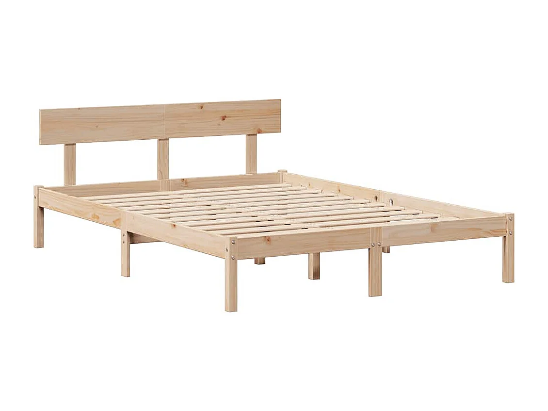 Lit simple | Lit adulte, enfant | Cadre de lit 120x190 cm bois de pin massif