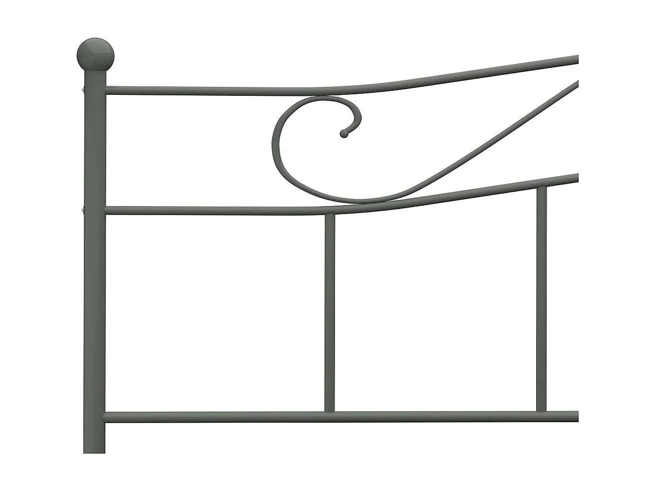 Lit double | Lit adulte | Cadre de lit gris métal 180x200 cm