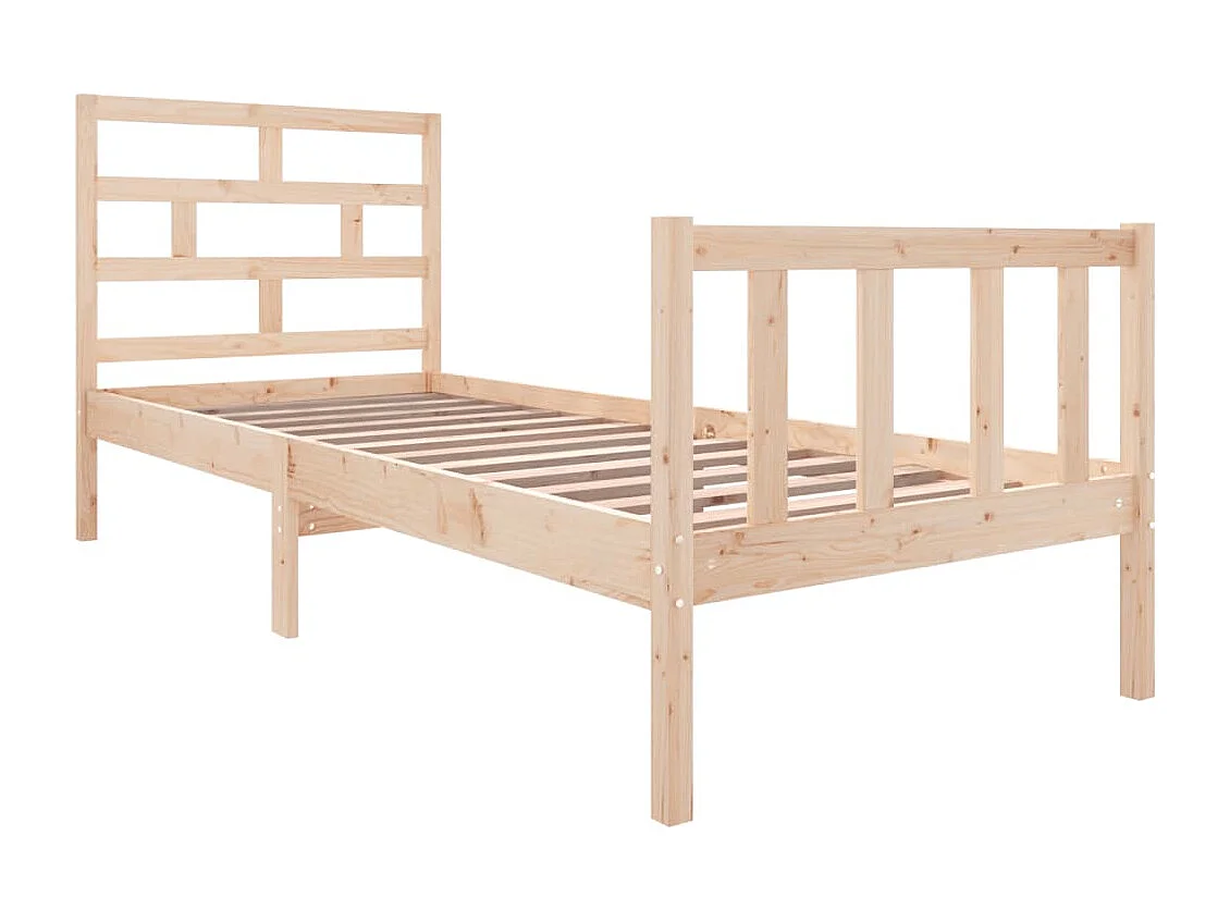 Lit simple | Lit adulte, enfant | Cadre de lit bois de pin massif 75x190 cm