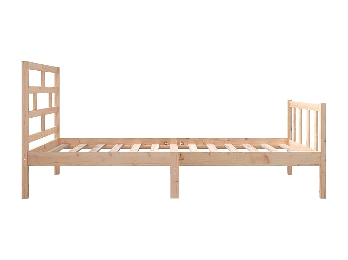 Lit simple | Lit adulte, enfant | Cadre de lit bois de pin massif 75x190 cm
