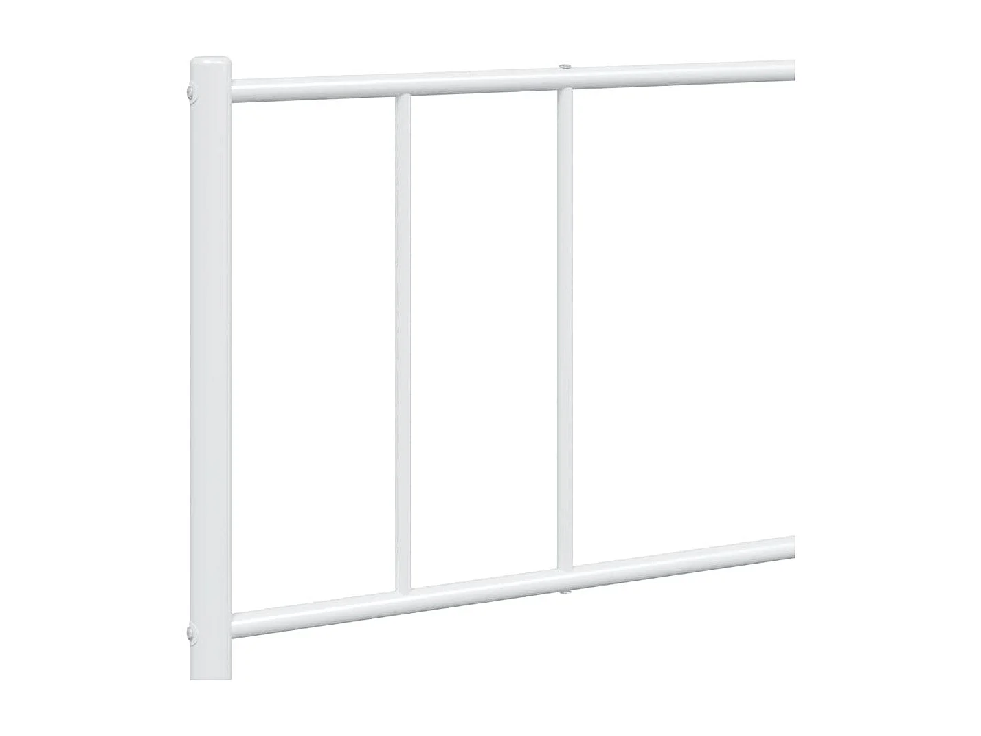 Lit double | Lit adulte | Cadre de lit métal et pied de lit blanc 193x203 cm