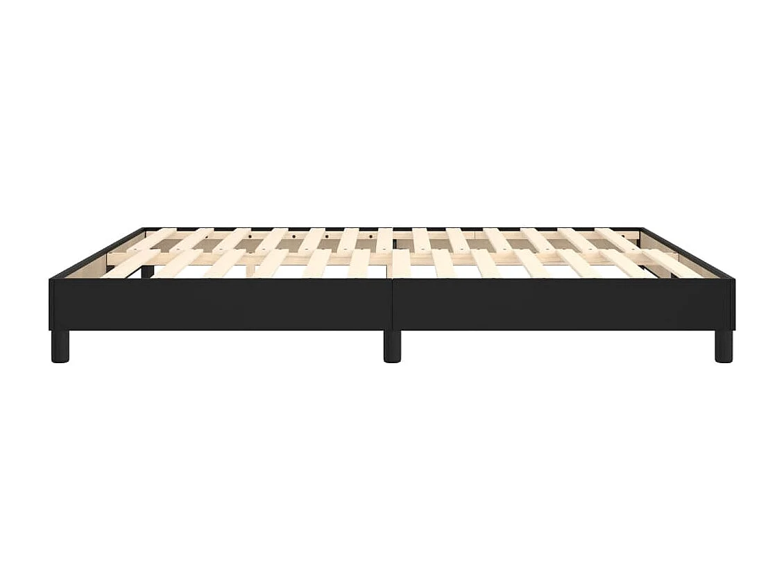 Lit double | Lit adulte | Cadre de lit noir 180x200 cm similicuir
