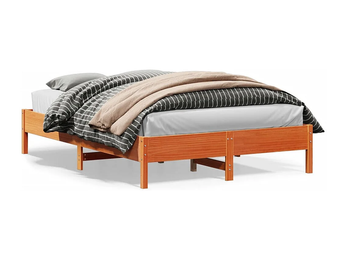 Lit simple | Lit adulte, enfant | Cadre de lit cire marron 120x200cm bois pin massif