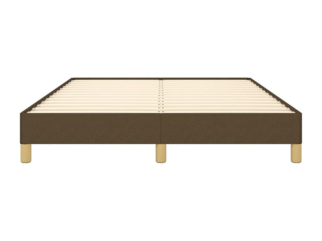Lit double | Lit adulte | Cadre de lit marron foncé 140x200 cm tissu