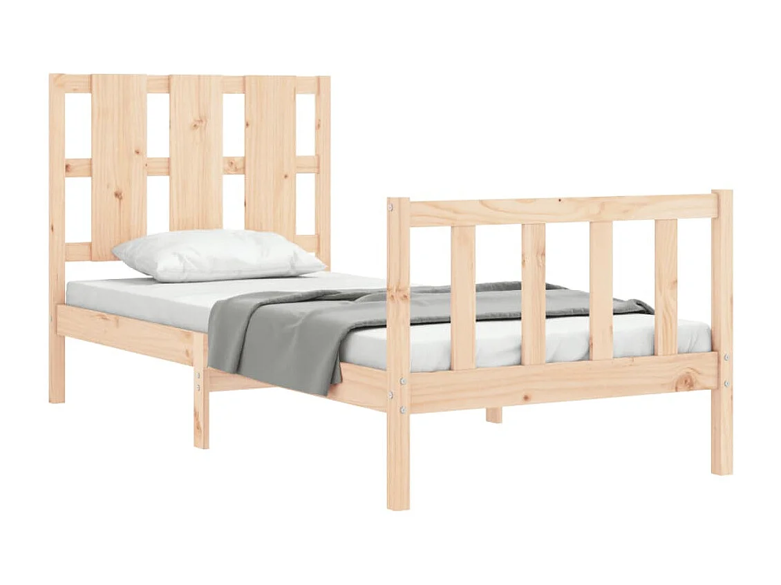 Lit simple | Lit adulte, enfant | Cadre de lit 90x190 cm bois de pin massif
