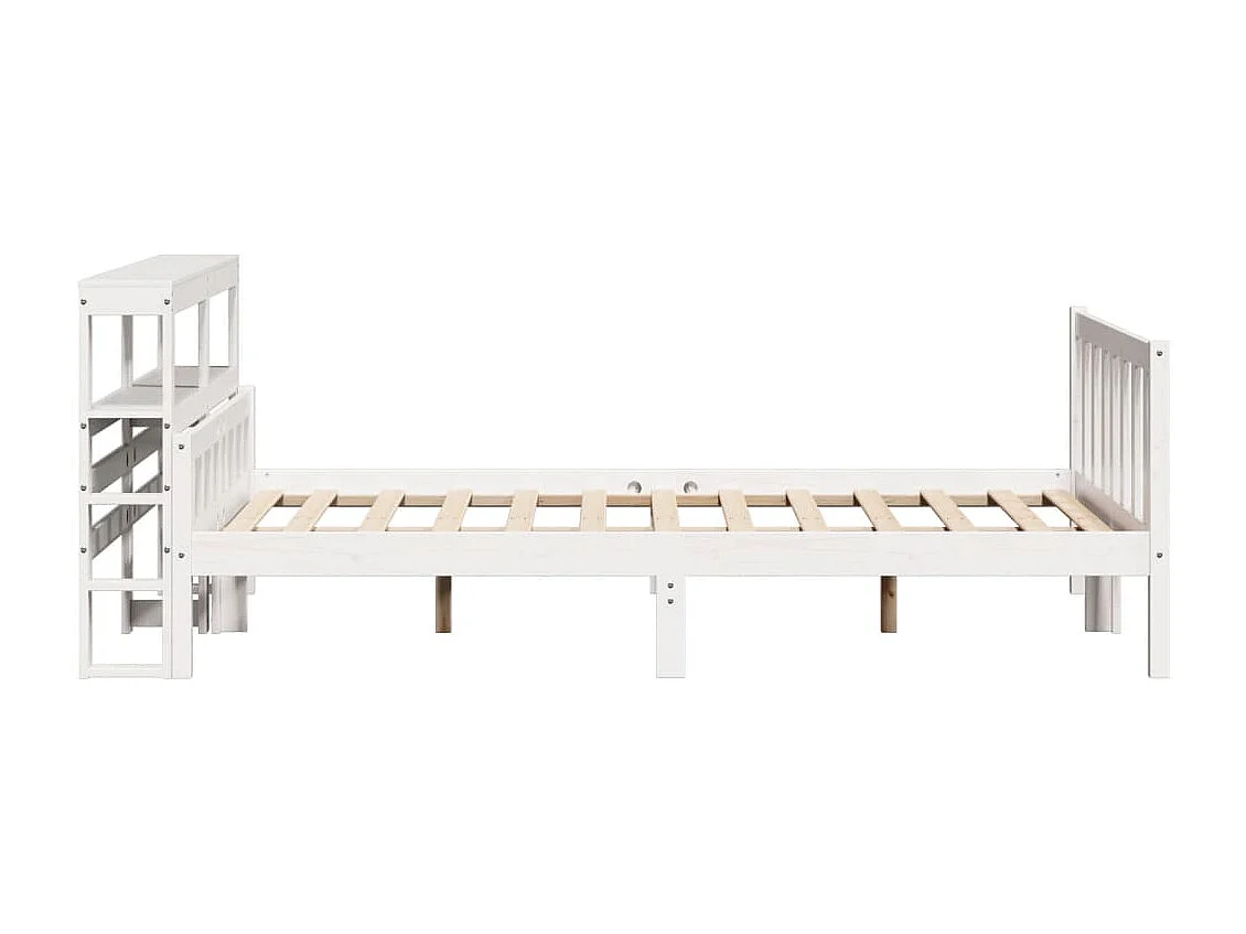 Lit double | Lit adulte | Cadre de lit blanc 160x200 cm bois de pin massif