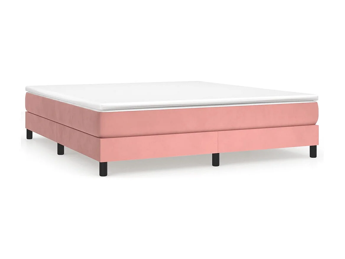 Lit double | Lit adulte | Cadre de lit rose 180x200 cm velours