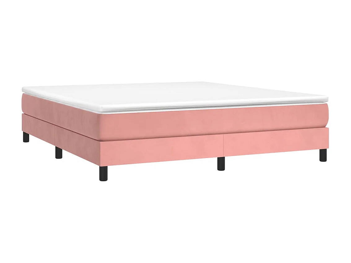 Lit double | Lit adulte | Cadre de lit rose 180x200 cm velours